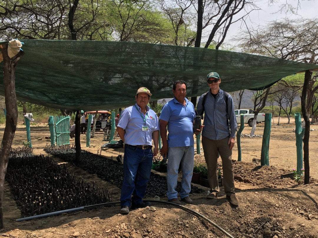 Images and text by Robin Van Loon, Camino Verde, shown here with an engineer from the Piura Regional Agricultural Direction, and Don Serapio, the president of the community association of San Miguel de Yuscay.